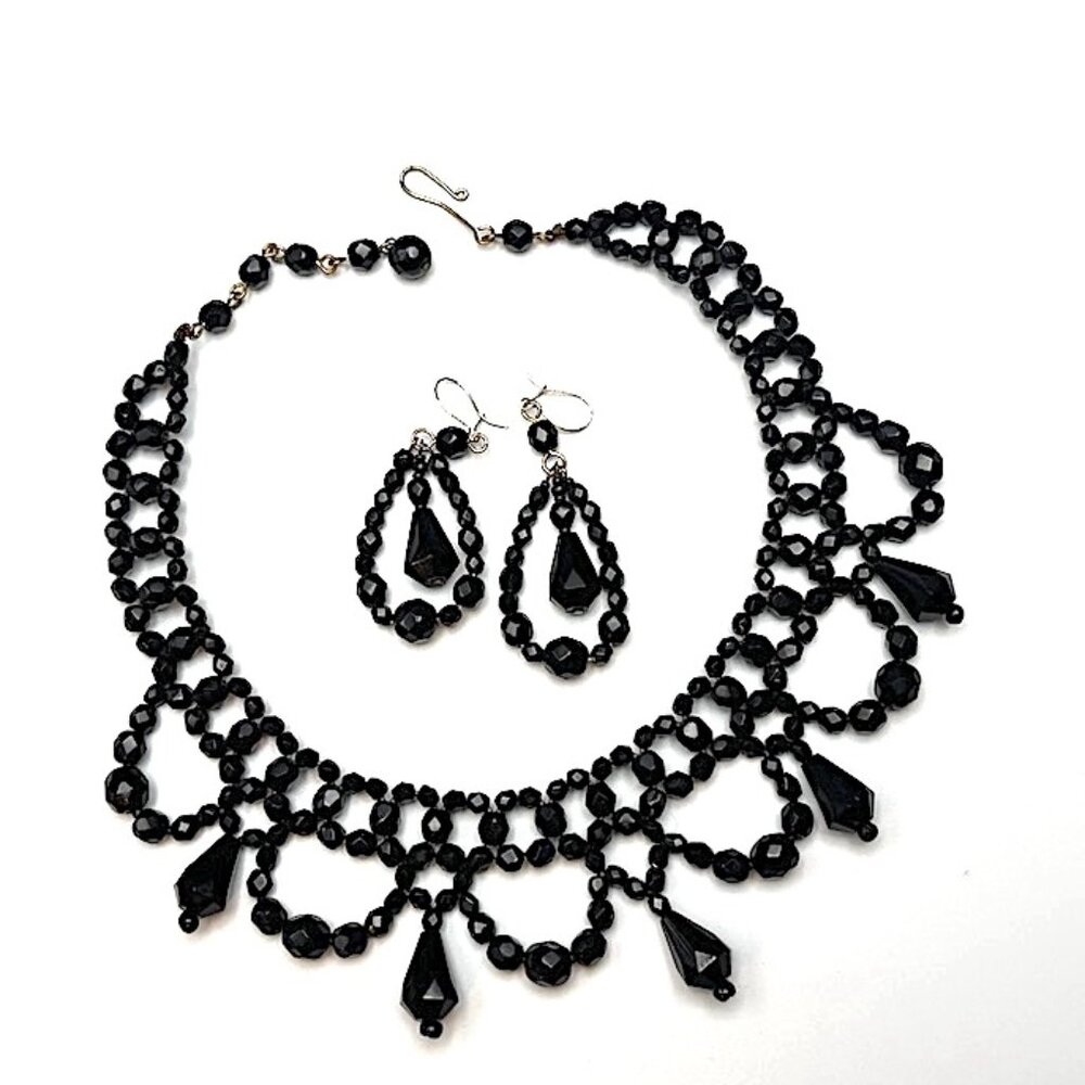 Barneys New York Chandelier Choker & Earring Set — Vintage Gothic Glamour NWT